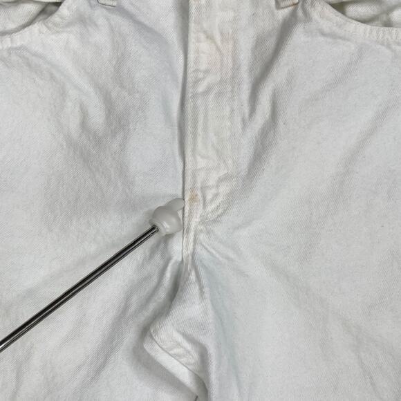 Vintage 90s Levis Jeans 550 31x30 Relaxed Fit Tapered Leg White Wash Orange Tab - Picture 9 of 9